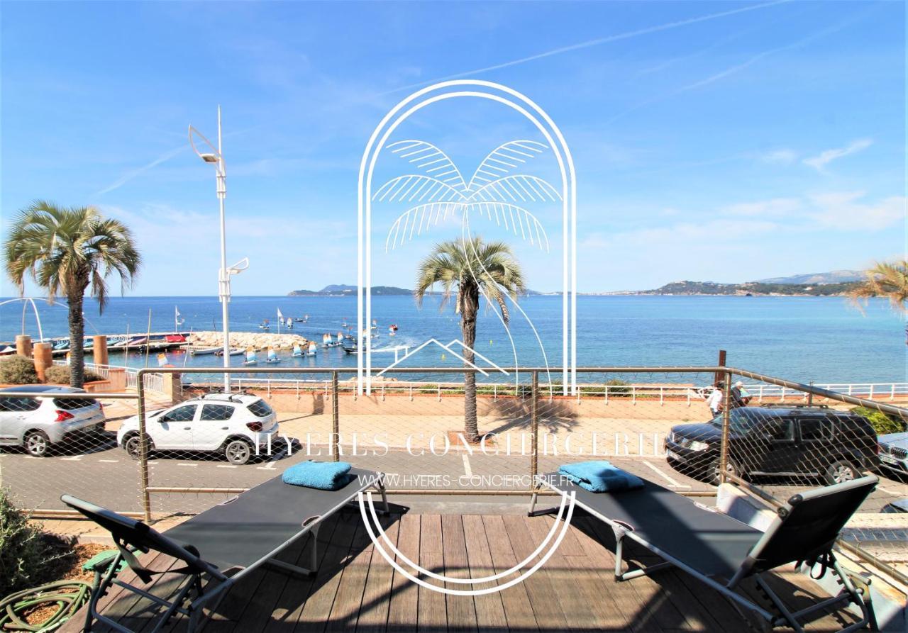 Villa Antoine Appartement Rdj Vue Mer Clim Wifi Parking Plage 50M La Garonne Le Pradet Zewnętrze zdjęcie