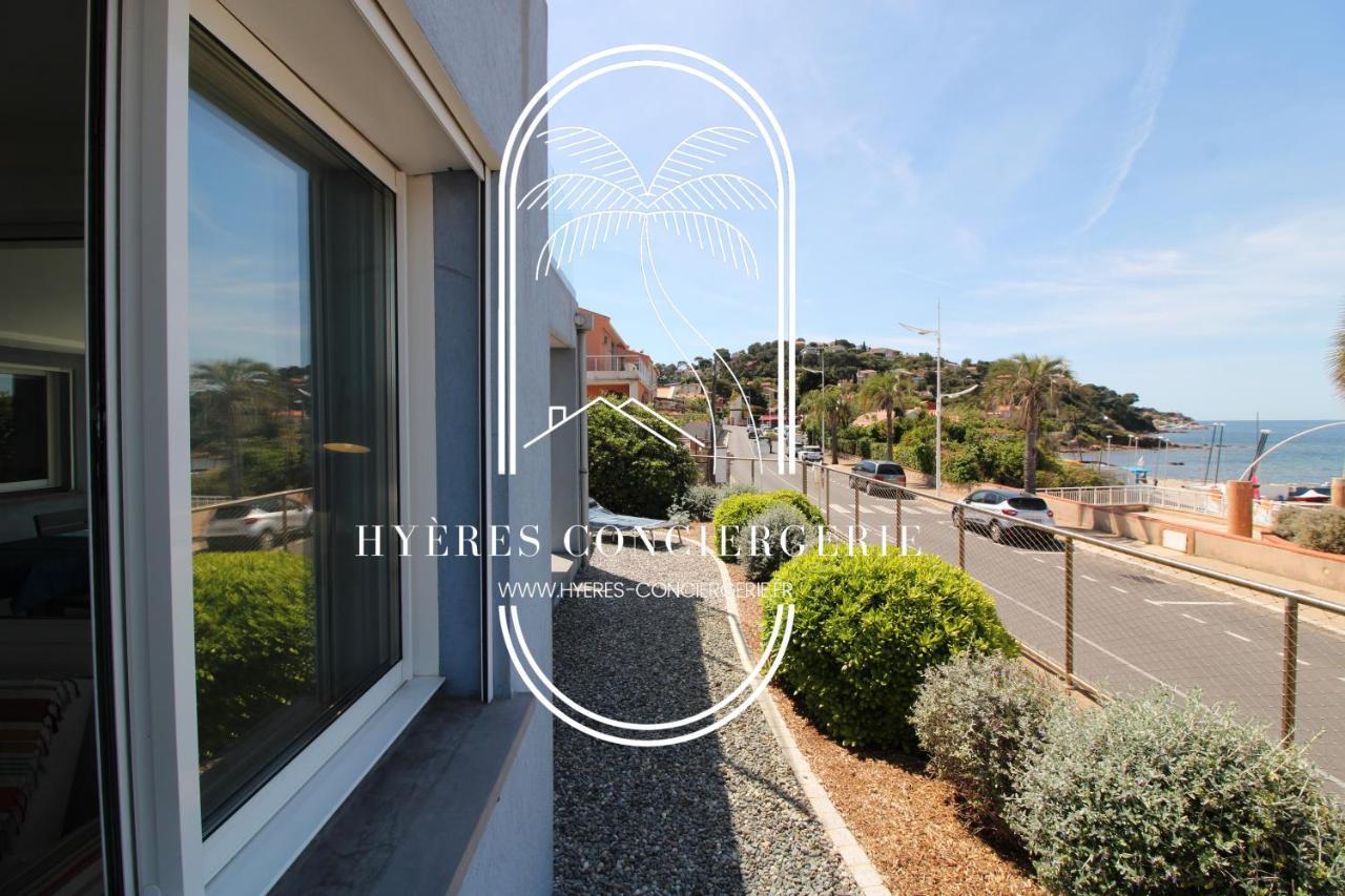 Villa Antoine Appartement Rdj Vue Mer Clim Wifi Parking Plage 50M La Garonne Le Pradet Zewnętrze zdjęcie