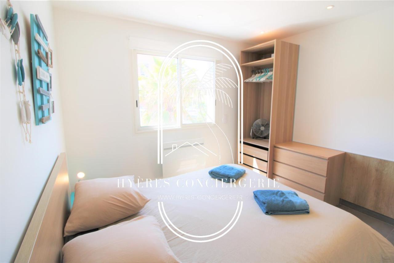 Villa Antoine Appartement Rdj Vue Mer Clim Wifi Parking Plage 50M La Garonne Le Pradet Zewnętrze zdjęcie