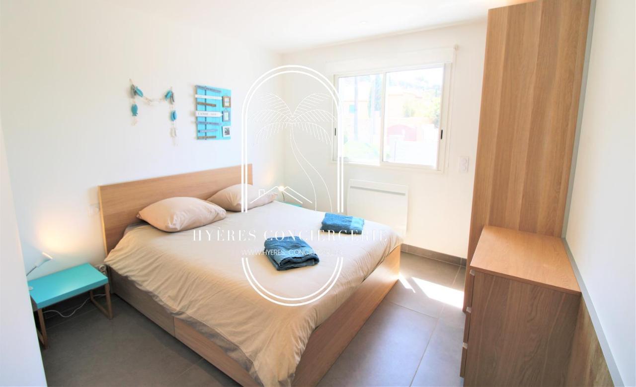 Villa Antoine Appartement Rdj Vue Mer Clim Wifi Parking Plage 50M La Garonne Le Pradet Zewnętrze zdjęcie