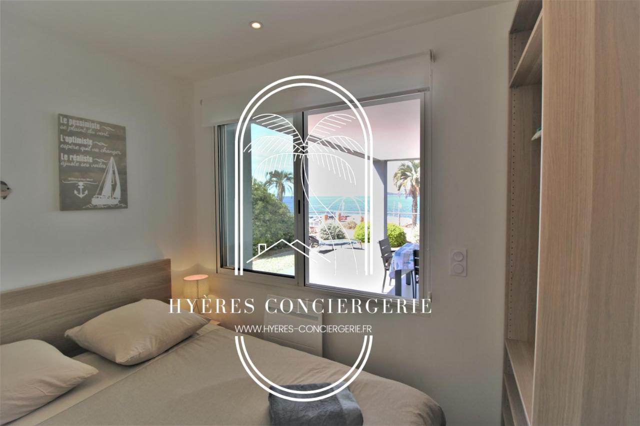 Villa Antoine Appartement Rdj Vue Mer Clim Wifi Parking Plage 50M La Garonne Le Pradet Zewnętrze zdjęcie