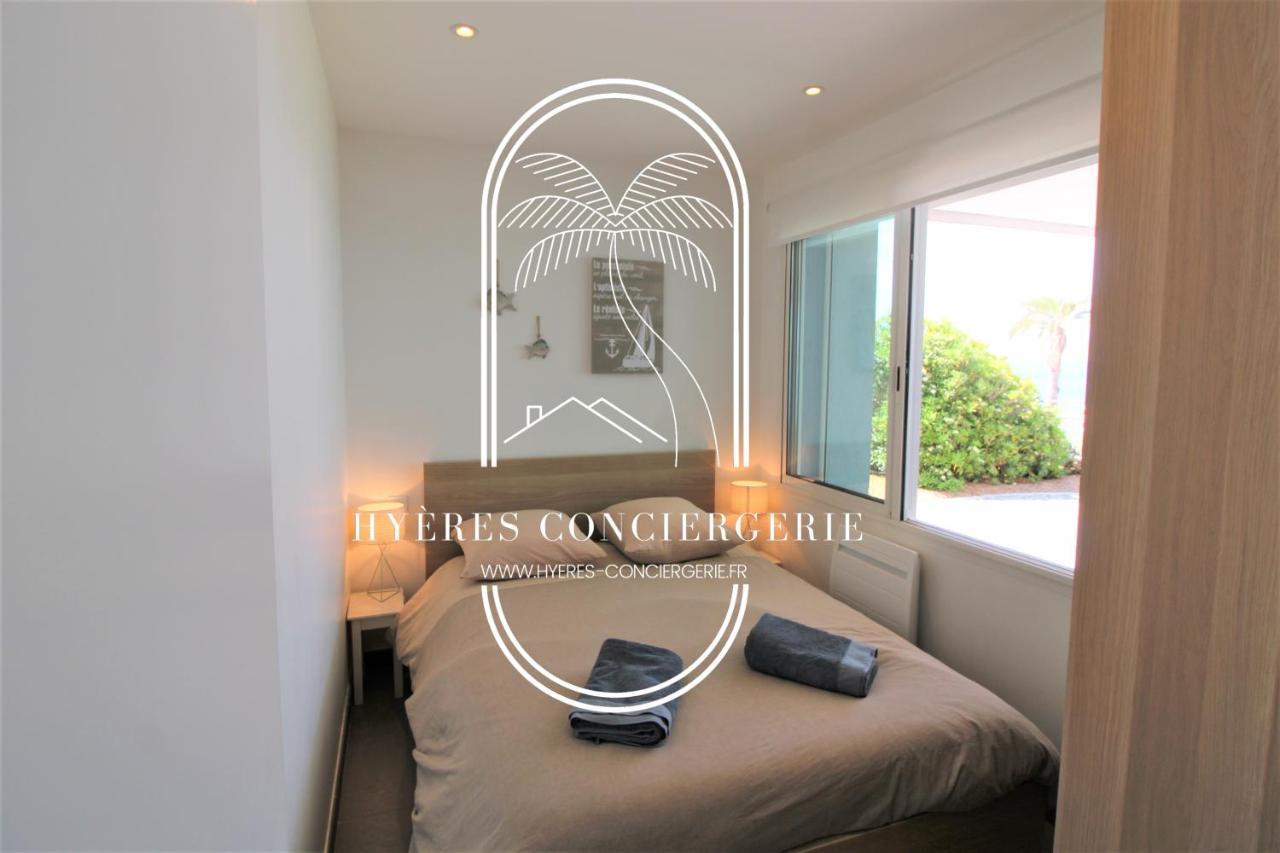 Villa Antoine Appartement Rdj Vue Mer Clim Wifi Parking Plage 50M La Garonne Le Pradet Zewnętrze zdjęcie