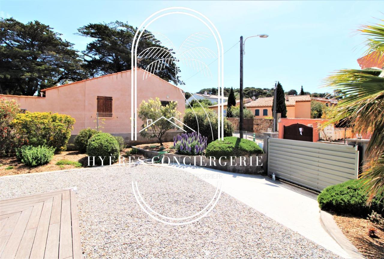 Villa Antoine Appartement Rdj Vue Mer Clim Wifi Parking Plage 50M La Garonne Le Pradet Zewnętrze zdjęcie