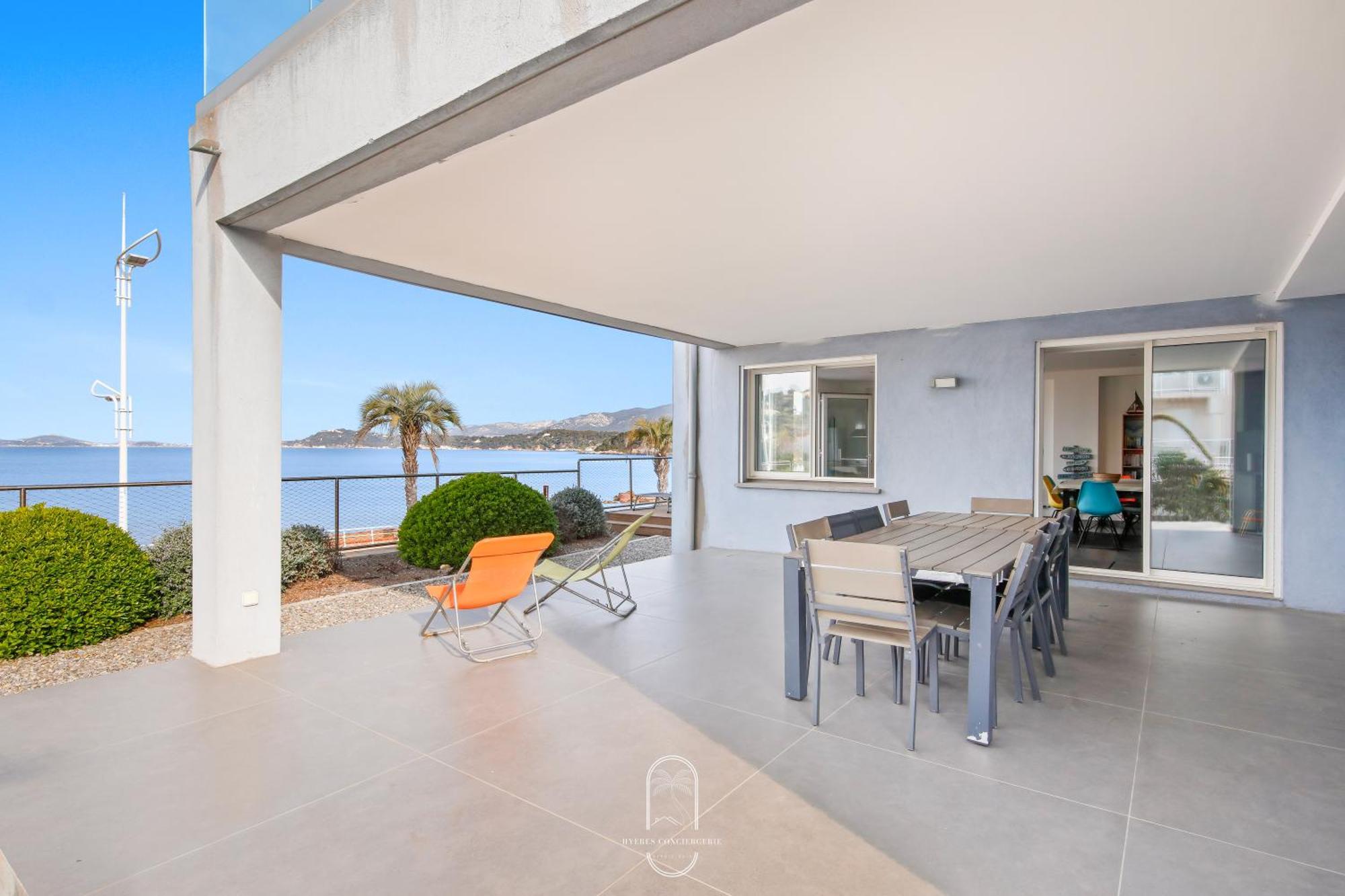 Villa Antoine Appartement Rdj Vue Mer Clim Wifi Parking Plage 50M La Garonne Le Pradet Zewnętrze zdjęcie