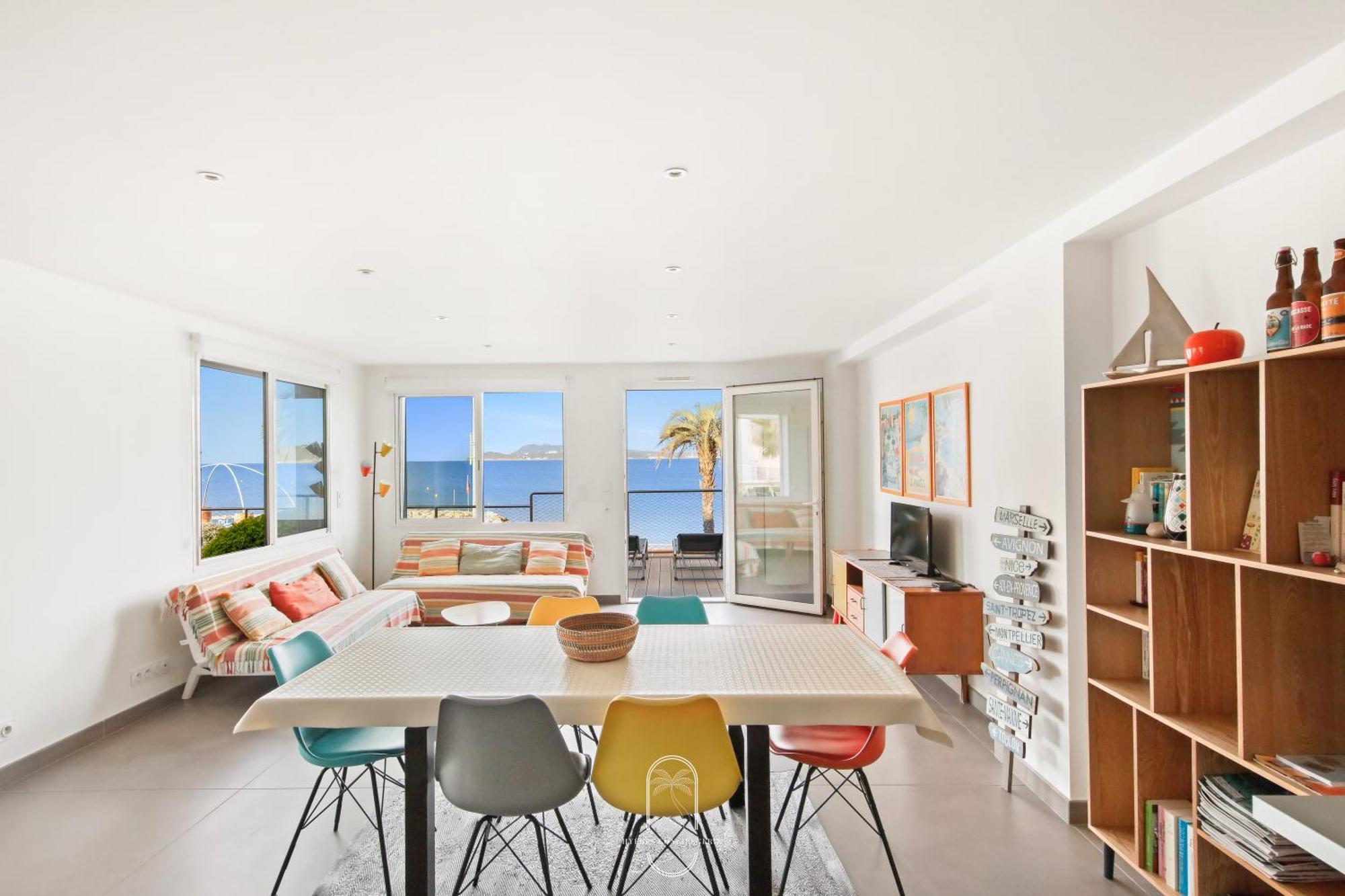 Villa Antoine Appartement Rdj Vue Mer Clim Wifi Parking Plage 50M La Garonne Le Pradet Zewnętrze zdjęcie