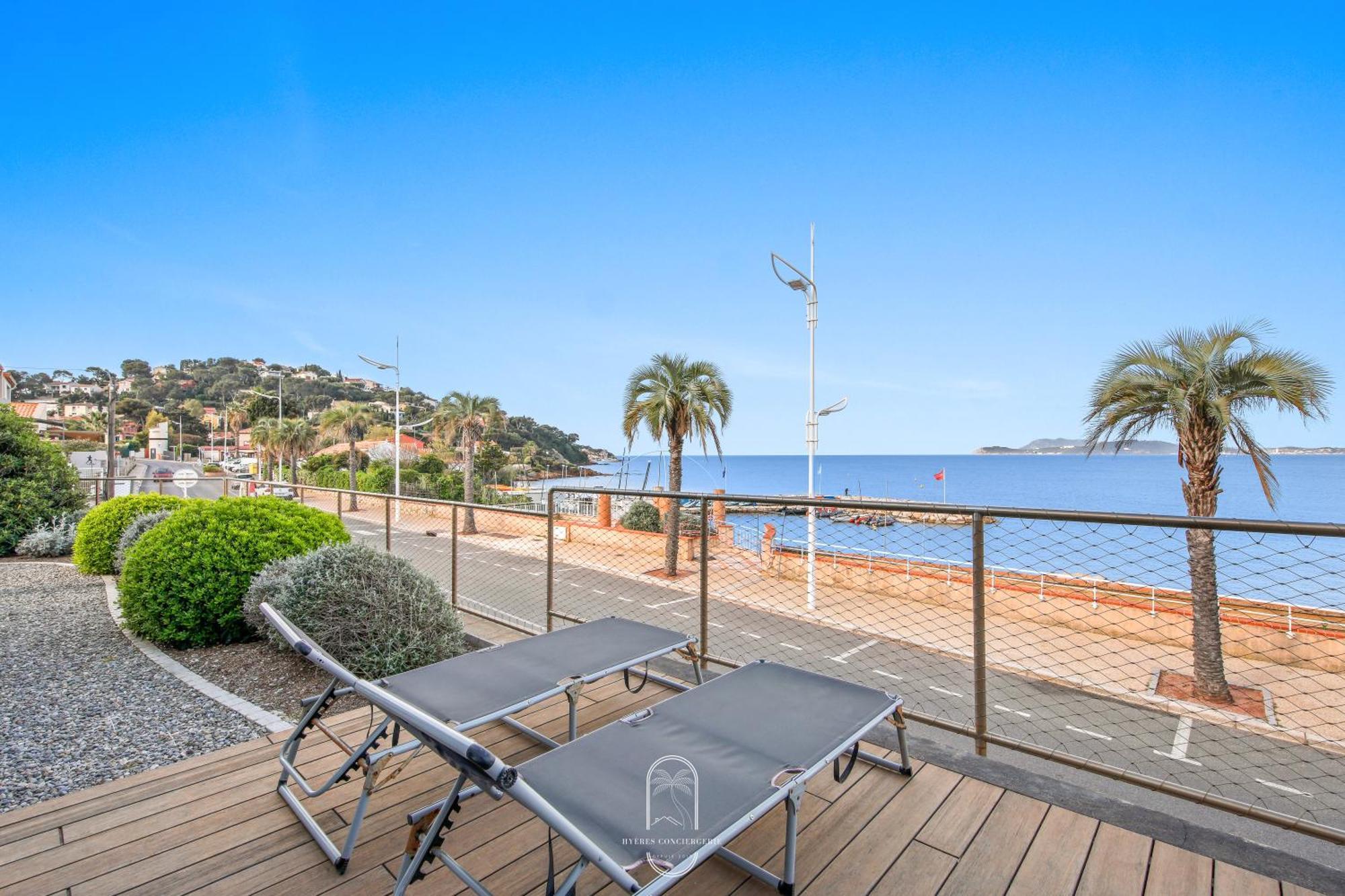Villa Antoine Appartement Rdj Vue Mer Clim Wifi Parking Plage 50M La Garonne Le Pradet Zewnętrze zdjęcie