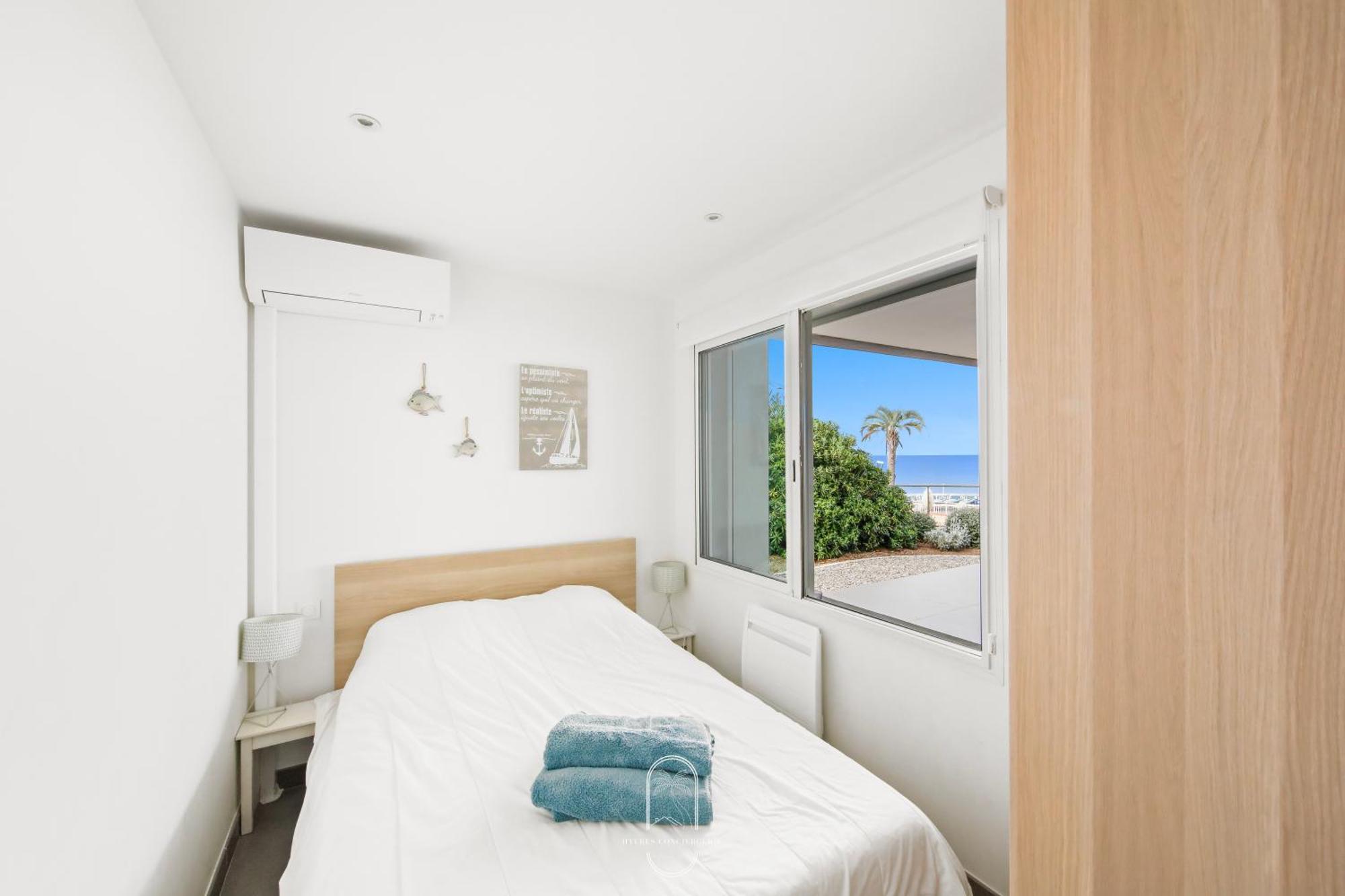 Villa Antoine Appartement Rdj Vue Mer Clim Wifi Parking Plage 50M La Garonne Le Pradet Zewnętrze zdjęcie